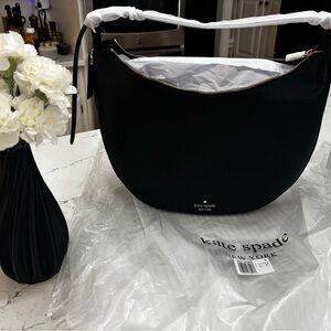 Kate Spade Nova Large Crescent Shoulder Bag (Black)
